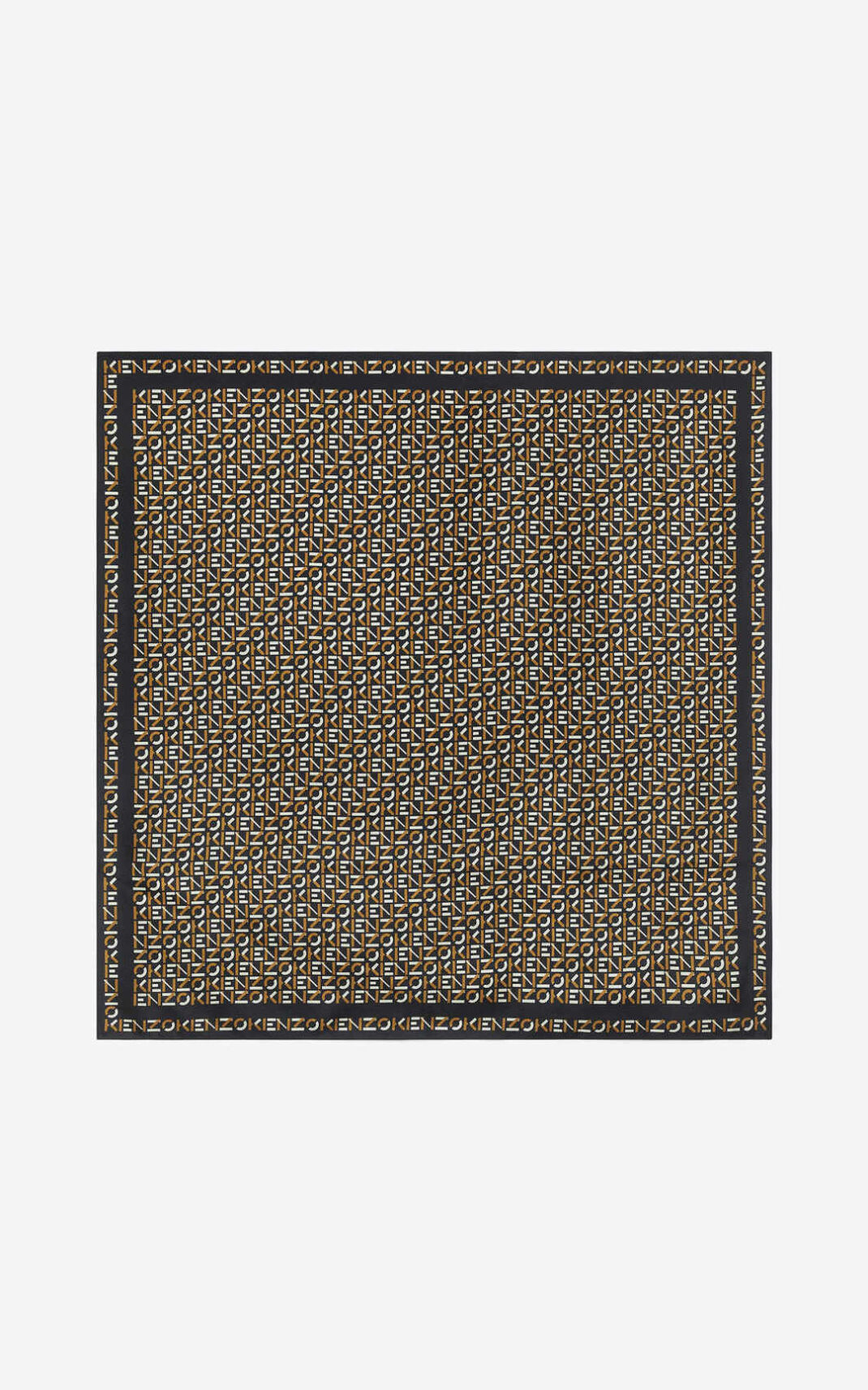 Bandana Kenzo monogrammed silk Masculino - Pretas | 637YIGZUO